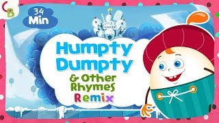 Humpty Dumpty & More Nursery Rhymes Remix Version for Kids | Party Songs for kids by Cuddle Berries