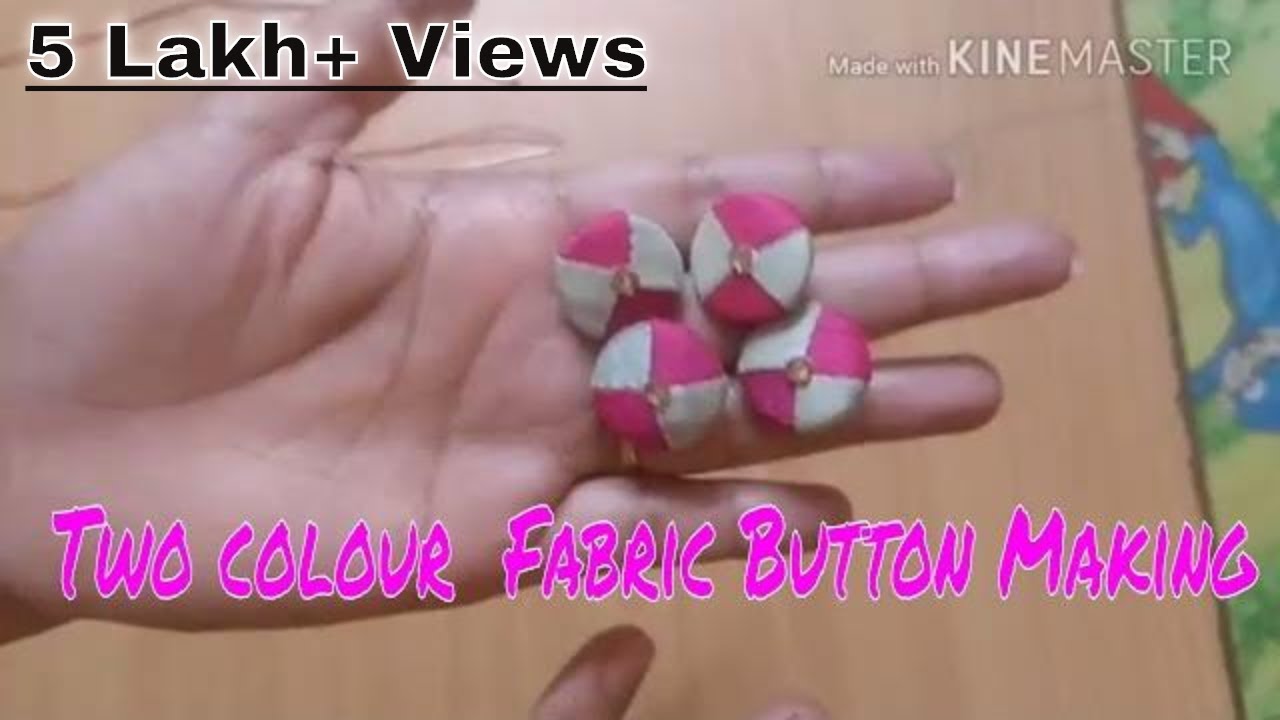 2cm Kadhiya Fabric Handmade Button Big (Set of 8) main image 1