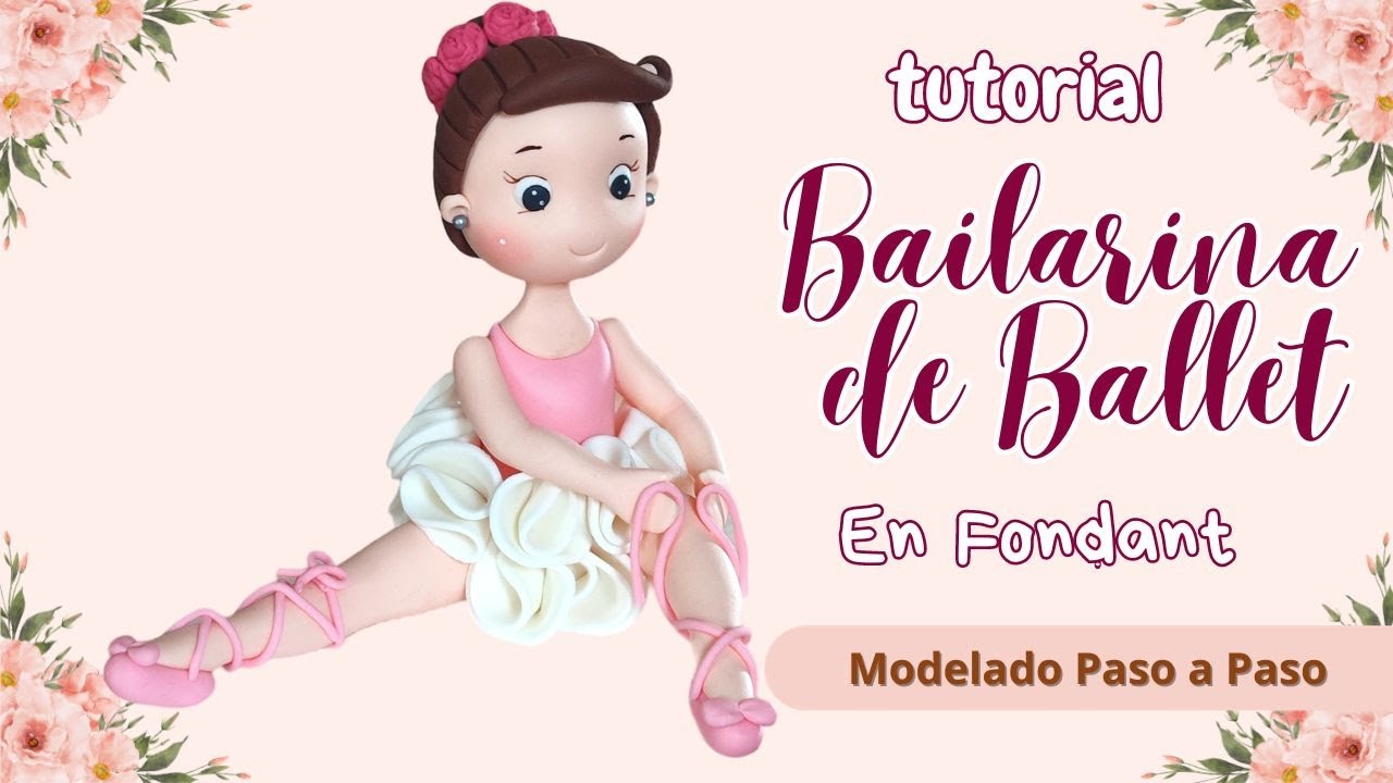 Cómo Hacer una Bailarina de Ballet en Fondant // Ballerina fondant tutorial // Figuras fondant