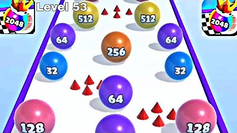 Ball Merge 2048 - All Levels Ball Gameplay Android, iOS ( Level 51 - 55 )