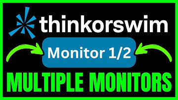 How To SET UP Multiple Monitors On ThinkorSwim (QUICK & EASY) 2025