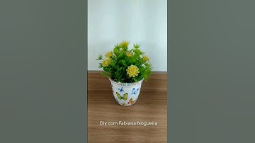 Vasinho Decorativo Feito com Pote Reciclado ♥️ #artesanato #reciclagem #craft