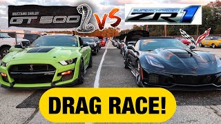 1000hp 2020 GT500 vs ZR1 Corvette DRAG RACE! *MisMatch