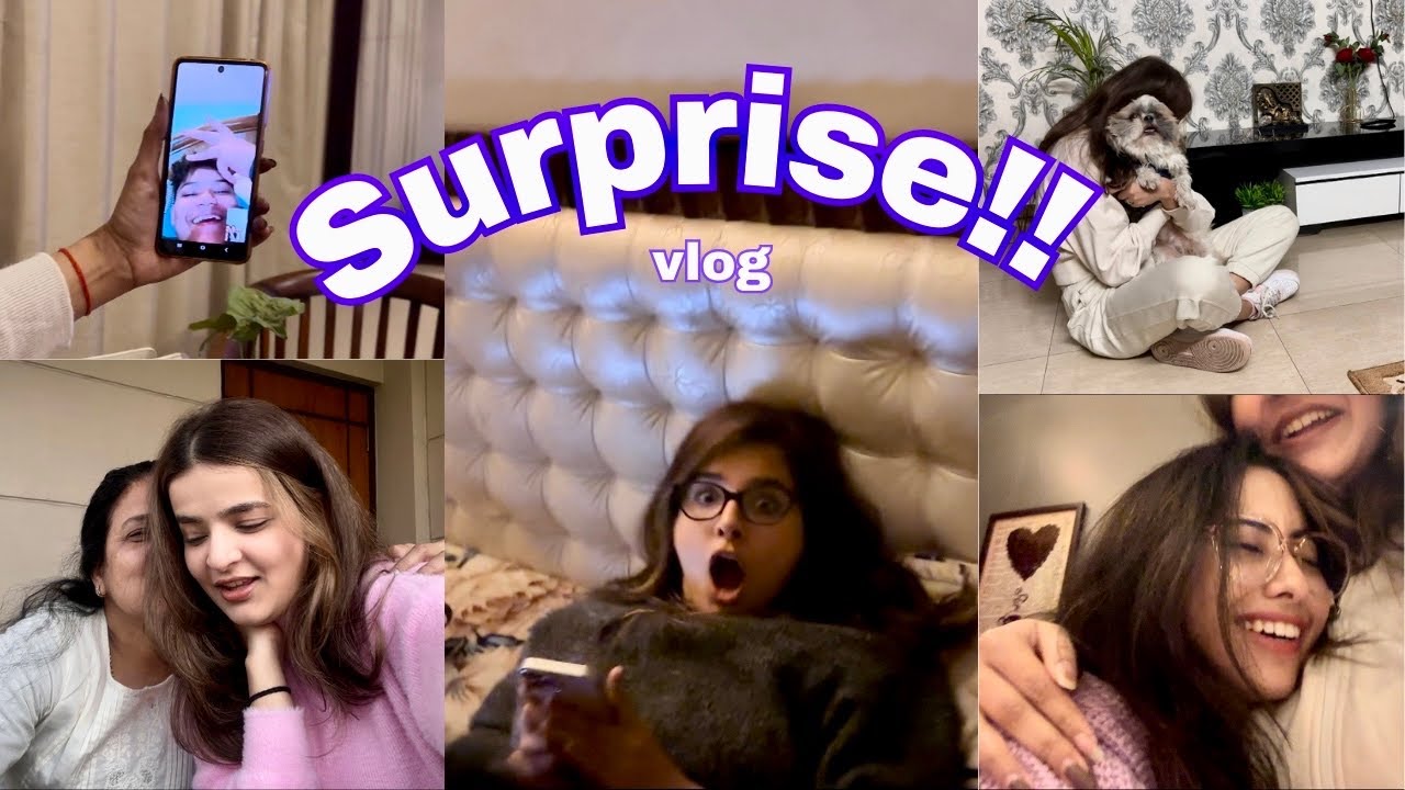 SURPRISE VISIT TO INDIA🥺🇮🇳 | london to delhi, back home, wholesome reactions | vlog | Gauri Yadav