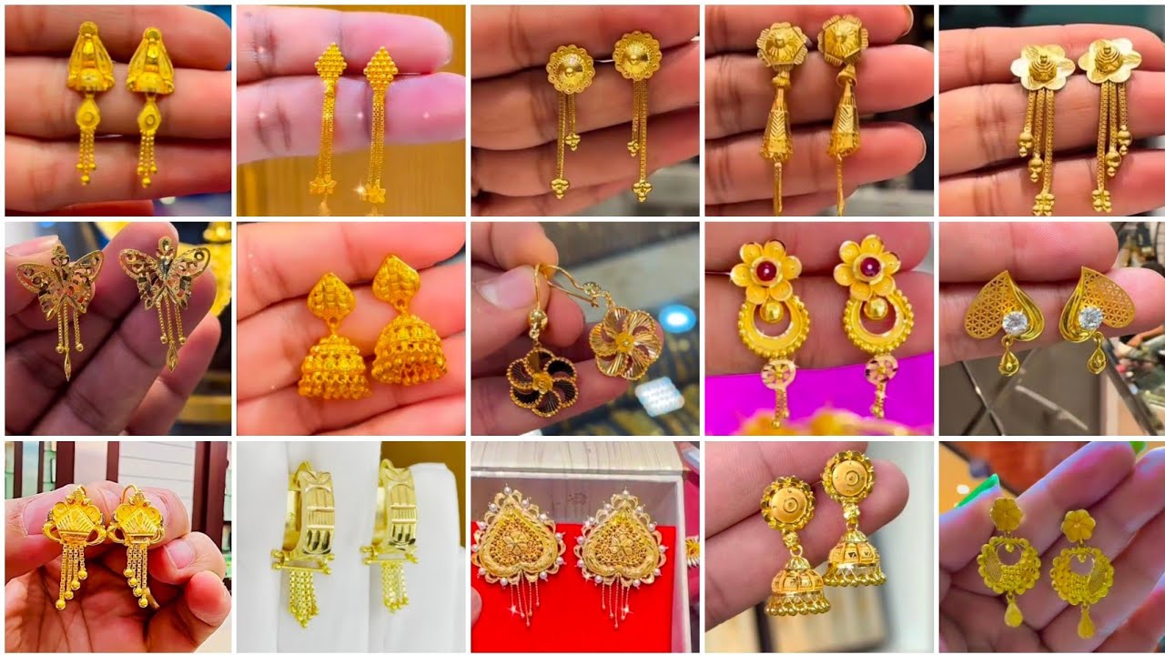 Top Trending Gold Earring Design with price l 22k Gold Earring Jhumka Designs 2026 