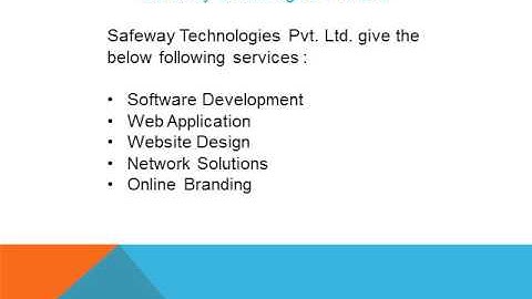 Safeway Technologies Pvt  Ltd
