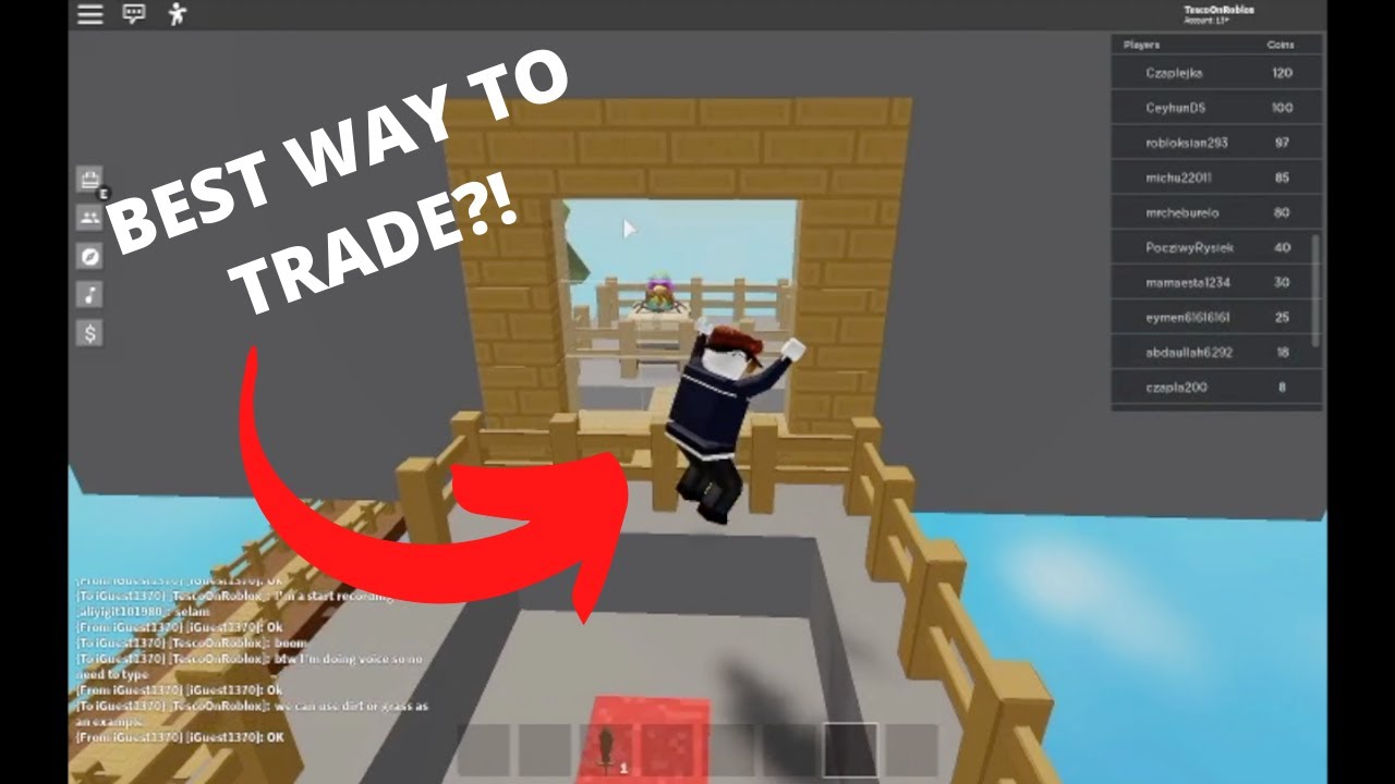 A New Secure Way Of Trading In Roblox Skyblock Youtube - trading in roblox skyblock