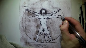 Drawing - The Vitruvian Man