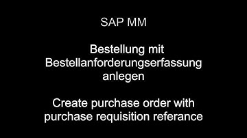 SAP MM - Create purchase order with purchase requisition reference