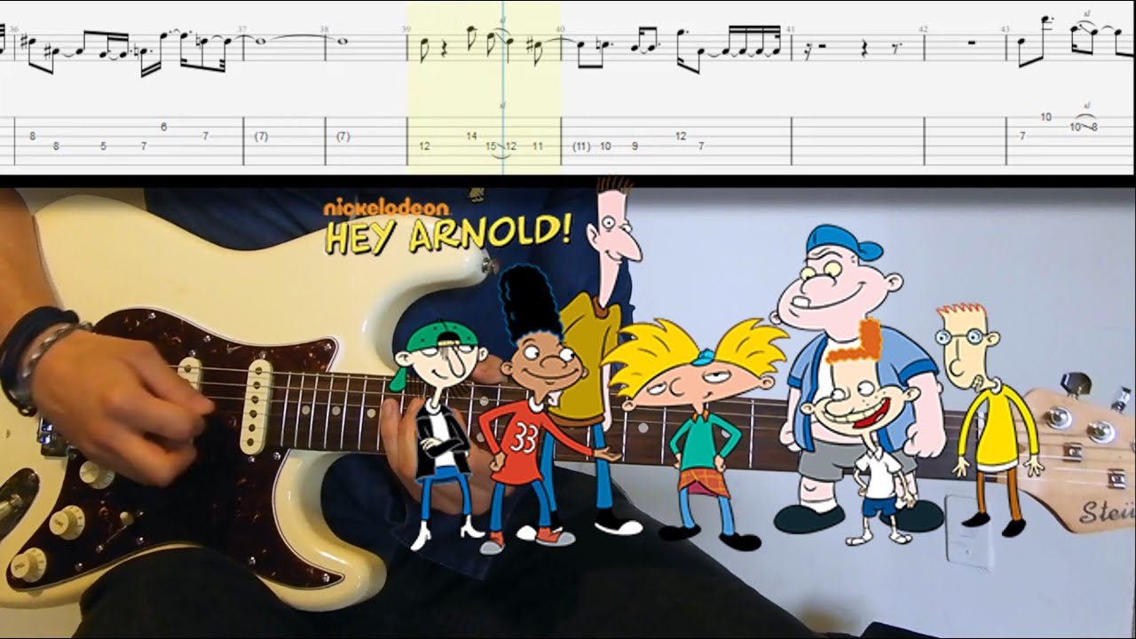 Hey Arnold! (Jim Lang) - Stompin' (guitar cover + tabs)