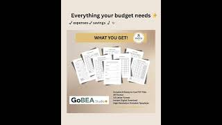 Printable Budget Planner Bundle 8 Forms | Instant PDF Download | GoBEA-Studio #budgetplanner