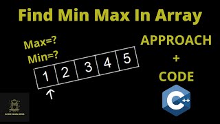 find minimum and maximum value in array C++ | Arrays