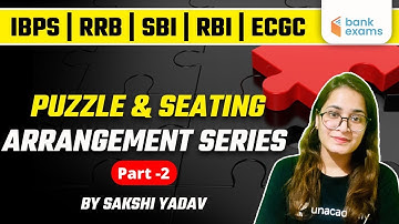 IBPS/RRB/SBI/RBI/ECGC | Reasoning Puzzle and Seating Arrangement Series (Part 2) | by Sakshi Yadav