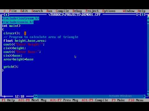C++ Program to calculate Area of Triangle