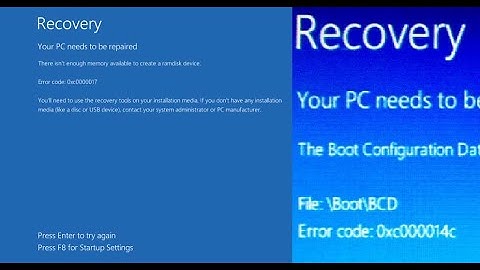 Lỗi recovery khi cài win 10 từ úb năm 2024