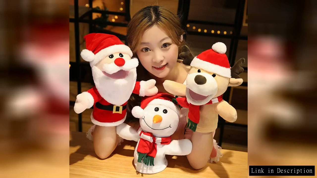 Christmas gift Santa Claus snowman elk finger puppet plush toys parent-child game story dialogue dol