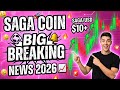 Saga Coin New Big Update 😍| Saga Coin News Today |  Saga Coin Price Predictiion 2026 | Saga Token