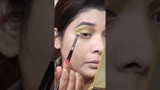 Hariyali teej makeup look / Green saree makeup look #short