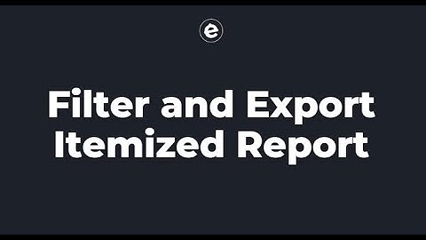 How to Filter and Export Itemized Sales Report in eatOS Dashboard