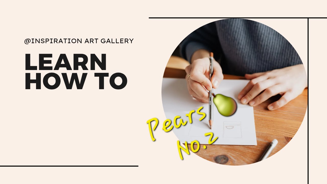 How to Draw a Dish of Pears - Idea For Drawing