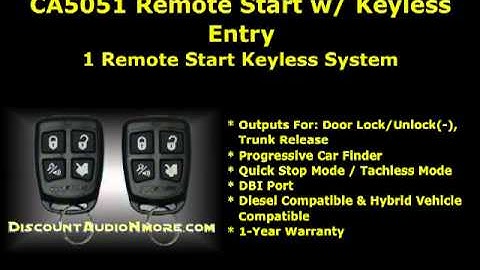 CA5051 $65.95 Code Alarm Remote Start Keyless Entry System
