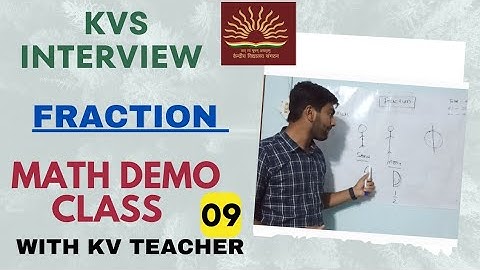 kvs interview demo class math fraction topic important interview questions kvs prt tgt pgt 2023