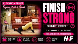 9-Min Glutes + Core Workout | Glute Bridges & Toe Taps | Beginner At-Home Workout