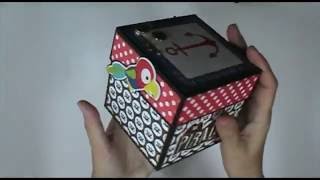 EXPLODING BOX with Pirate's Life collection papers from Echo Park