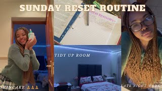Sunday Reset Vlog 🤍 | South African Youtuber| homework, tidying up my room, mini mental health rant