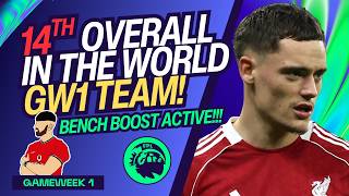 14TH OVERALL IN THE WORLD GW1 TEAM! 🌎 | BENCH BOOST ACTIVE! ✅ | Fantasy Premier League Tips 2026/27