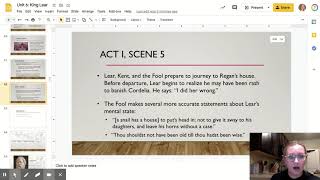 King Lear Act 1 Scene 5 - Ms. Wilson