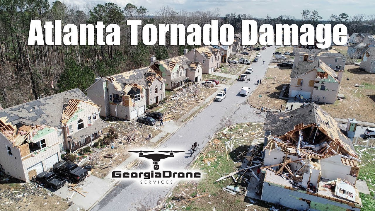 Atlanta Tornado Damage in Chestnut Ridge Subdivision - YouTube