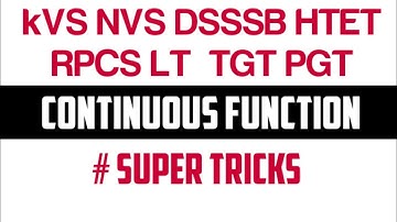 Continuous and discontinuous function|calculus|short tricks|tgt pgt|nda | kvs dsssb lt grade gic