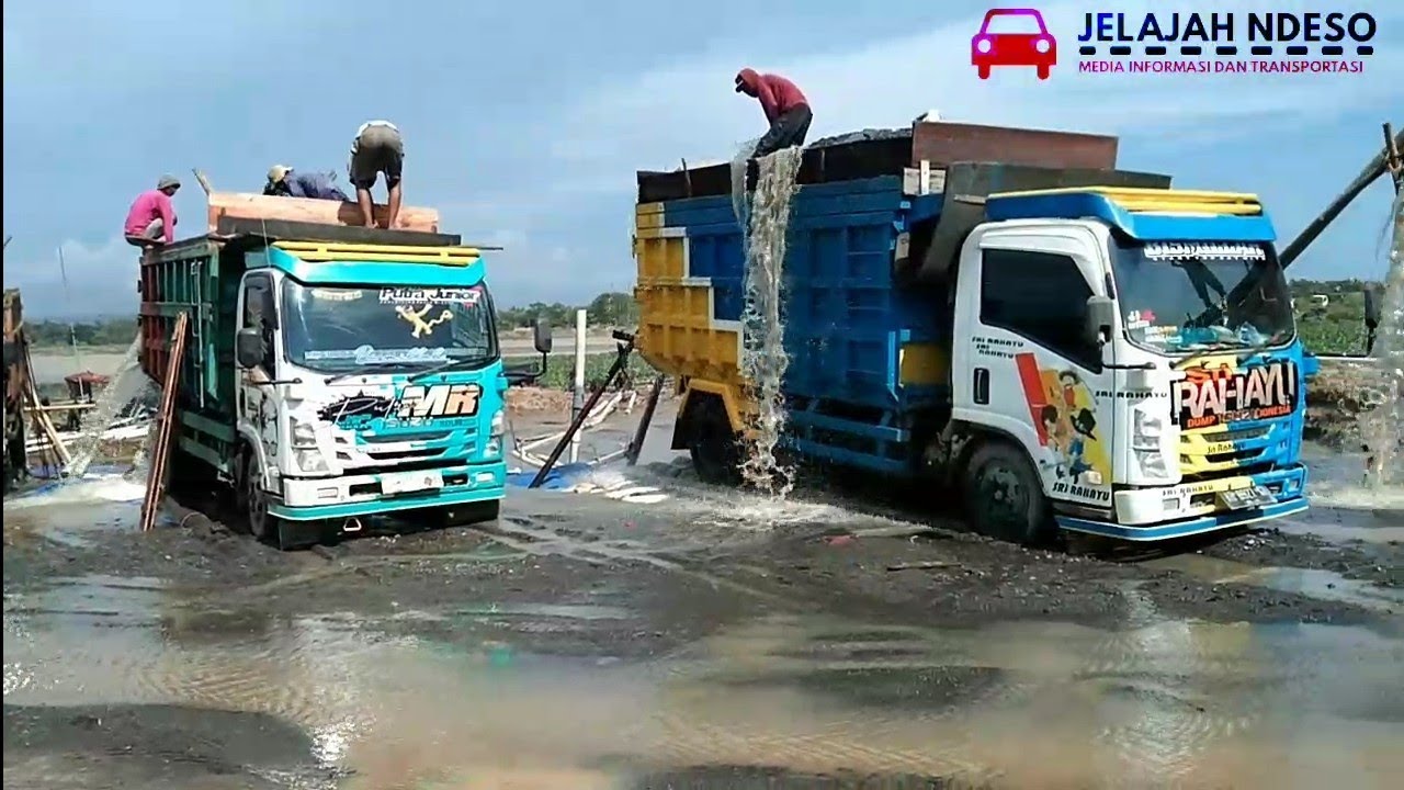 Hebat TRUK DUMP ini muatan pasir full bisa mencapai 22 ton lebih