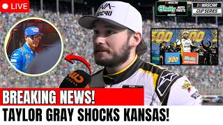 🚨 BREAKING NEWS! Taylor Gray DESTROYS Brandon Jones at Kansas After SHOCKING Late-Race Pass!