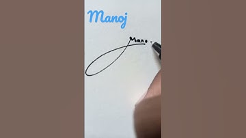 Manoj signature with easy tricks 👍#shorts #video #signature 😈 comment your name ✍️