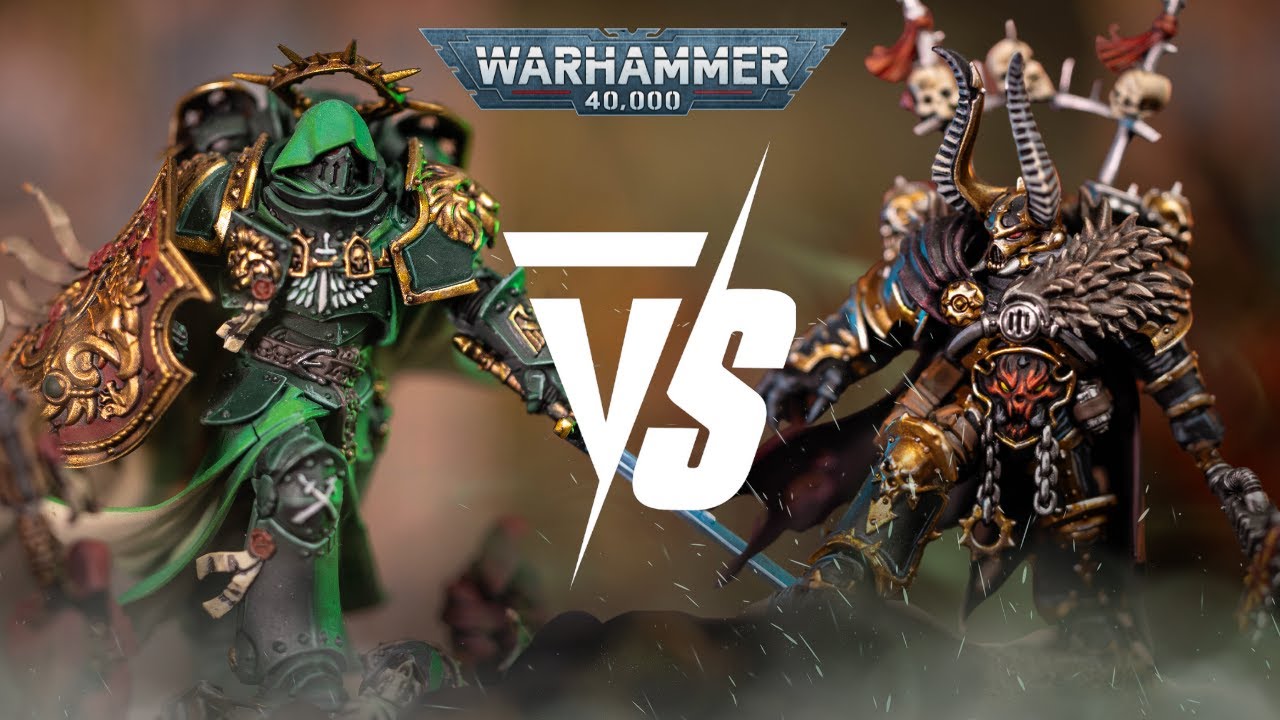 NEW Dark Angels Vs NEW Chaos Space Marines: 2000pts Warhammer 40K ...