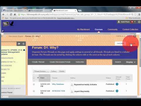 How to find your KEY, POST, REPLY, edit and delete messages for DISCUSSIONS at Blackboard