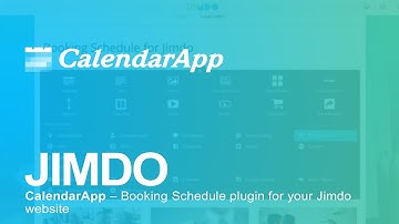CalendarApp – Booking Schedule plugin for your Jimdo website