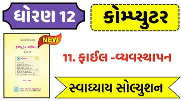 Std 12 Computer Ch 11 Swadhyay Solution ,Dhoran 12 computer ch 11 swadhyay solution ,std 12 computer