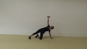 Muscle conditioning exercise tip pelvic floor safe push up rotation side plank dumbbells