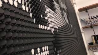 Flip-Discs (Flipdots) Display | Slow-mo Close up