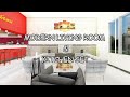 INTERIOR LIVING ROOM & KITCHEN SET