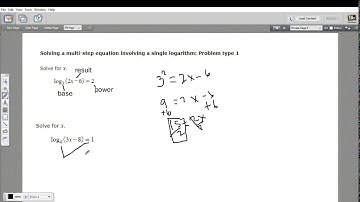 Solving a multi-step equation involving a single logarithm - problem type 1