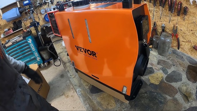 Vevor 8kW (27,300 BTU) diesel fired air heater - unboxing & setup - ideal  heat for a work shop 