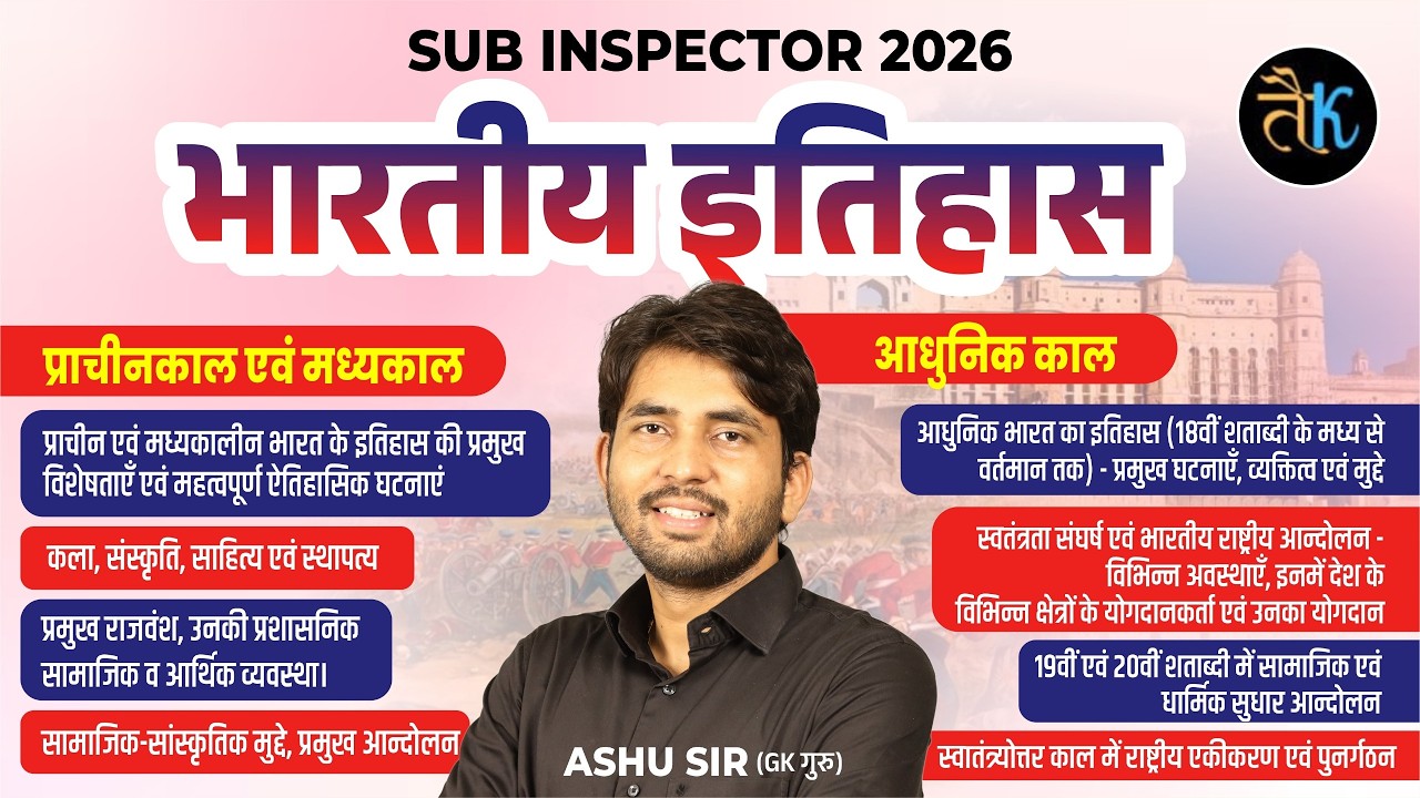 Sub Inspector Rajender Si Rajasthan Sub Inspector Indian History Marathon Class | Sub Inspector ...