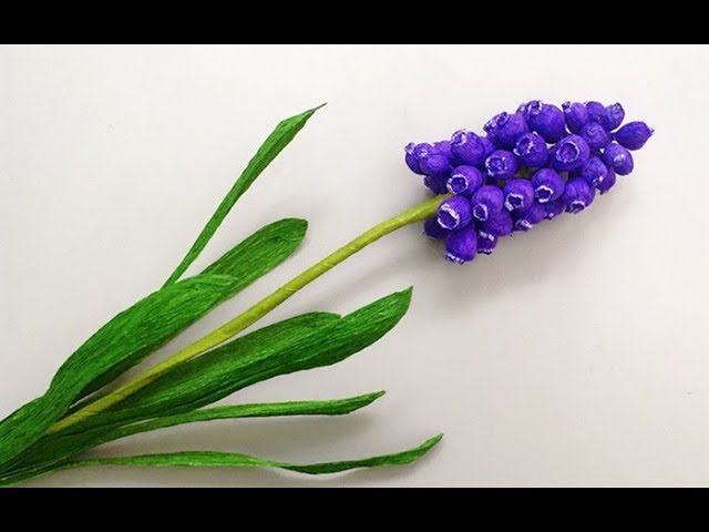 Miniature garden flowers Muscari Handmade