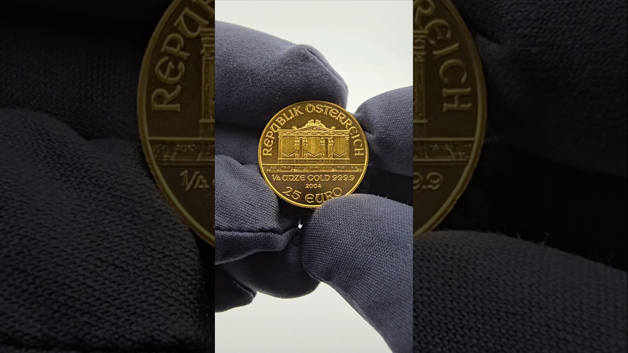 Золотая монета 1/4 oz Венская Филармония 25 Евро 2004 Австрия – Продажа в Киеве!