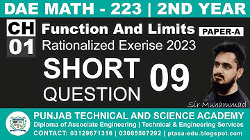 DAE MATH 223 Chapter 1 Short Question 9