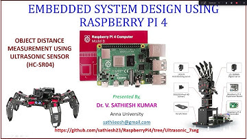 Object distance measurement using HC-SR04 Ultrasonic Sensor connected to Raspberry Pi 4